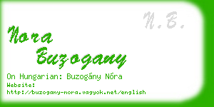nora buzogany business card