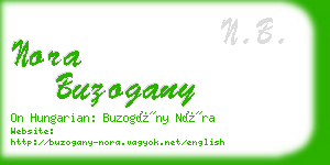 nora buzogany business card